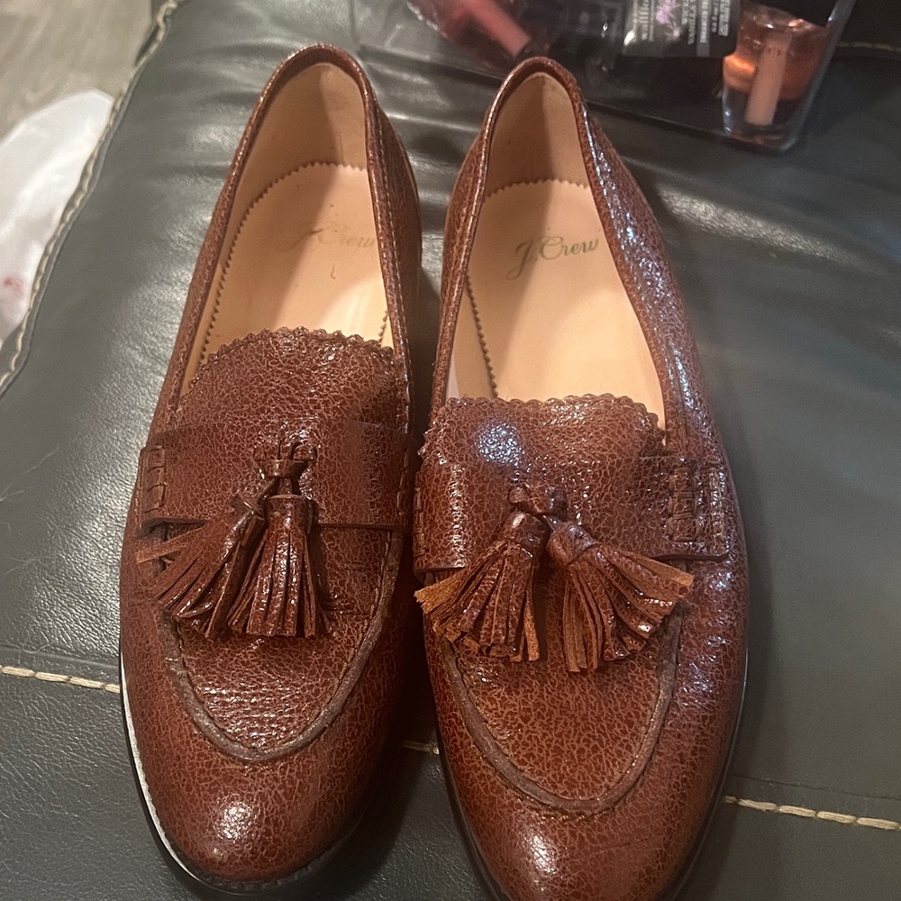 J. Crew Rich Brown Tassel Loafers